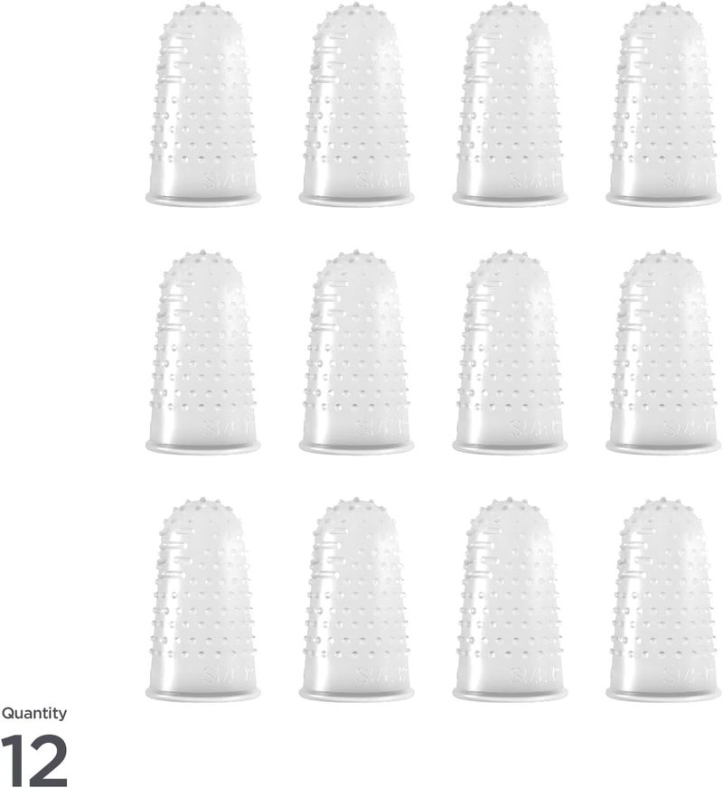 Sortkwik Lee Micro Gel Fingertips - Large Size 12, 0.69" for Easier Paper Handling, Paper Cut Prevention, and Handling Hot Glue, Clear and Durable Fingertips, 12 Finger Protectors - Image 3